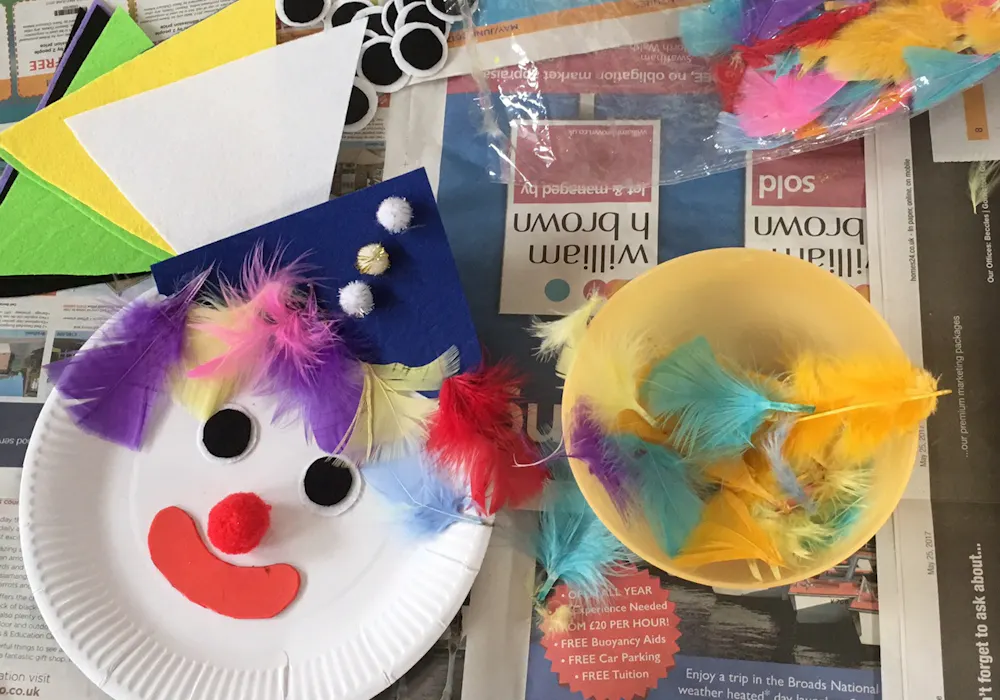 Clown craft holiday food activities